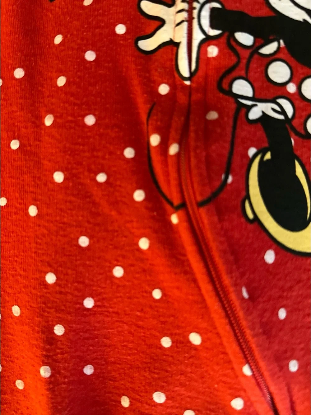 Disney Red Minnie Mouse Polka Dot Footed One-Piece